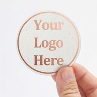 Étiquettes en papier personnalisées imprimées de 0,2 mm, autocollantes rondes avec logo sur rouleau pour produits artisanaux et branding e-commerce