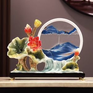 קישוט חול לוטוס 29*24 ס\\\"מ, קישוט זז להפגת מתחים לסלון, חדר עבודה, ארון תצוגה, מעמד טלוויזיה, ארון יין DDP - Product Image 3