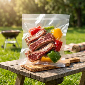 Bolsas de Plástico Transparentes de Grado Alimenticio FDA, PE/PA, para Envasado al Vacío, Aptas para Microondas, Biodegradables, para Alimentos de Mascotas, Bebés y Azúcar - Product Image 1