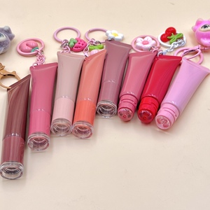 Bóp Ống Donut sắc tố cao Lip GAZE với dễ thương Keychain lâu dài nhãn hiệu riêng lỏng Lip Balm biểu tượng tùy chỉnh Lip dầu - Product Image 2