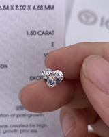 Diamante Sintético Cultivado en Laboratorio, Corte Corazón, VVS1, Color Excelente D, Certificado IGI, Marca Hemu, Venta al Por Mayor de Fábrica en Henan