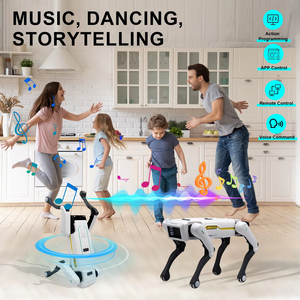 ของเล่นสุนัขหุ่นยนต์ดนตรี Jumon ABS พลาสติก  แบบสี่ล้อเลื่อน  ควบคุมผ่านแอพ  รองรับการเต้นกังฟู - Product Image 5