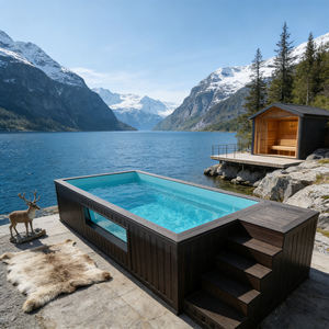 Custom Swimming <b>Pool</b> Design with Waterfall and Mosaic Decoration for Your Backyard <b>Pool</b> - Product Image 5