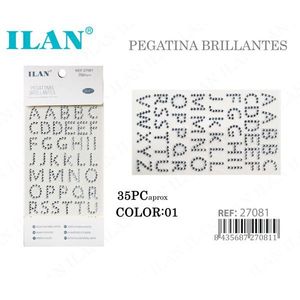 Adesivi con lettere Ilan Glitter 35 pezzi Colore 01 Rif. 27081 - Product Image 1