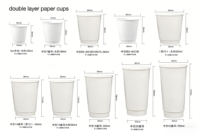 Nouveauté : Gobelets en papier jetables à double paroi avec revêtement PE double couche pour boissons froides et café, logo personnalisé imprimé, pour café