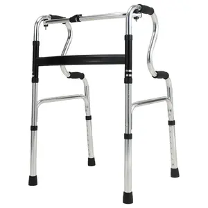 Soins de santé médicaux en plein air quatre jambes en aluminium léger aide à la marche Rollator Walker pour les personnes âgées et les personnes âgées