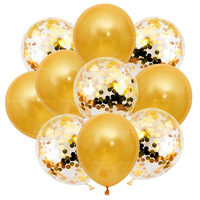 12 "transparent Latex Rose Or Papier Ballon Or Rose Rouge Confettis Paillettes Ballon Décoration De Fête D'anniversaire