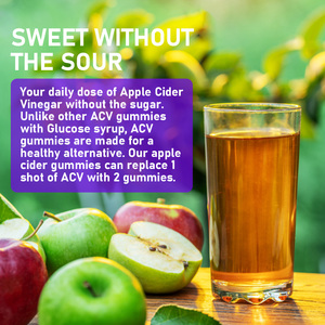 Top Seller Pure Apple Cider Vinegar Gummies ACV Support Immune and Digestive Health Food <b>Supplement</b> Designed for Adults - Product Image 6