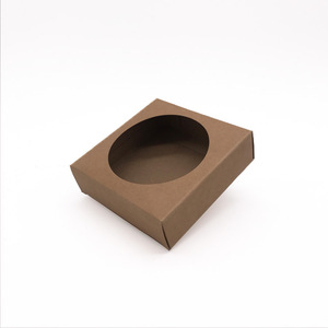 Factory Direct <strong>Small</strong> Batch Wholesale Black Kraft <strong>Paper</strong> Folding <strong>Box</strong> 4C for Candle Wallet Universal Window Coaster Packaging <strong>Box</strong> - Product Image 1