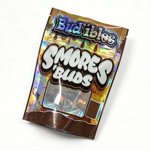 Custom Flat Bottom Mylar Bag Aluminum Foil High Barrier Resealable Child Resistant Zipper Matte Black Finish Free Design - Product Image 2