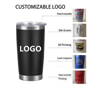 Venta al por mayor de fábrica: Vasos térmicos de viaje de 20 oz, de doble pared, con aislamiento al vacío, de acero inoxidable, para café, con tapa. - Product Image 3