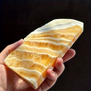 Cristales al por Mayor, Losa de Calcita Amarilla Natural, Losa de Calcita Honey, Piedras y Cristales para Manualidades, Rebanadas para Decoración - Product Image 6