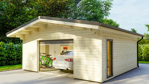 Log <strong>House</strong>/<strong>wooden</strong> <strong>House</strong>/<strong>wooden</strong> Home Garage Log Cabin 5.9m X 5.9m at Low Cost Prefabricated - Product Image 2