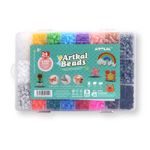 Offre Spéciale 24 <span class=keywords><strong>perles</strong></span> de couleur Perler boîte en plastique ensemble de <span class=keywords><strong>perles</strong></span> de fer 5mm Kit pour enfants bricolage jouets fabriqués - Product Image 1