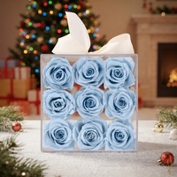 Hflora Großhandel Feiertagsgeschenke Liebhaber Mutter Weihnachten Geburtstag Ewige Rose Konservierte Rose in Acrylbox Geschenk