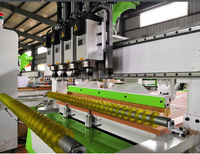 Routeur CNC à quatre processeurs haute efficacité pour le traitement des panneaux de meubles, du MDF et des panneaux PVC