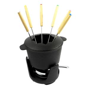 Dökme demir peynir ve çatal Metal tencere ile çikolata fondü seti renkli emaye tencere - Product Image 1