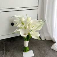 Künstliche Seiden-Calla-Lilien Hochzeits-Brautstrauß Handgefertigtes Realistisches Tisch-Blumenarrangement für Heimdekoration