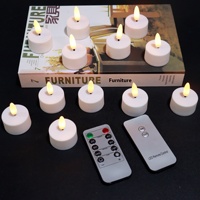 Vente chaude À La Main Petite Minuterie Télécommande En Plastique Atmosphère Lampe De Table De Noël Anniversaires Bougie Électronique