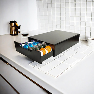 Fourniture directe d'usine Tiroirs de rangement originaux <span class=keywords><strong>Vertuo</strong></span> <span class=keywords><strong>Nespresso</strong></span> Conteneur de stockage en métal <span class=keywords><strong>pour</strong></span> dosettes de café - Product Image 1
