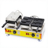 Machine à gâteaux d'ananas double face en acier inoxydable 220V, chauffage électrique, contrôle de la température, 4 gâteaux par lot, directement de l'usine, facile à utiliser