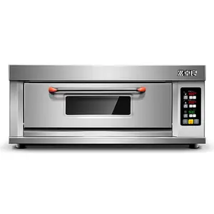 Grosir baking oven 2 lapisan-Oven Panggang Roti Elektrik Komersial, Oven Panggang Gas 1 Lapis 2 Nampan