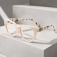 Montures de lunettes en acétate haut de gamme personnalisables avec ornements, lunettes pour femmes avec prescription optique pour usage quotidien OEM/ODM