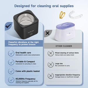 Ultrasonic UV Cleaning Jewelry Watch Washing Dental False Teeth Aligner Retainer Mouth Guard Ultrasonic <b>Denture</b> Cleaner - Product Image 5