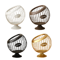 Panier de rangement circulaire incliné en fer – Bac métallique antirouille pour capsules de café, fruits et collations – Guangdong