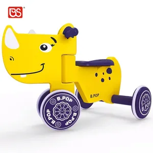 BS 4; Стильная детская одежда; Простая модель безопасный для развала-схождения (балансировки велосипед светом и музыкой Бегемот ходунки малыш трицикл 3-колесный для детей