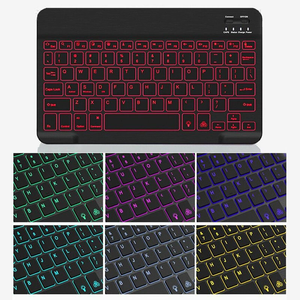 <span class=keywords><strong>Teclado</strong></span> Inalámbrico con Retroiluminación <span class=keywords><strong>de</strong></span> <span class=keywords><strong>Colores</strong></span>, QWERTY en Inglés, Funda Protectora <span class=keywords><strong>para</strong></span> iPad Air 11 2025, Cubierta <span class=keywords><strong>de</strong></span> <span class=keywords><strong>Teclado</strong></span> BT Desmontable - Product Image 2
