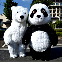 Costume gonflable de panda pour cosplay fantaisie d'animal de dessin animé publicitaire, certifié EN14960, taille et couleur personnalisables, adulte