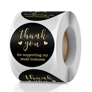Rollos de Etiquetas Adhesivas Decorativas de Dibujos Animados 'Gracias', Decoraciones para Envolver Regalos Navideños, para Uso Promocional - Product Image 1