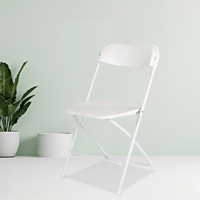 Chaises pliantes en plastique blanches portables pour événements, idéales pour les mariages, les banquets, les cérémonies en plein air, les fêtes et les jardins – Vente en gros