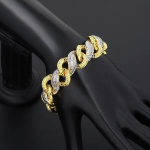 Jxx Luxury Women's Bracelet New Design 24K Gold 14K Gold Two-Tone Charm Bracelets Zircon Stones Customizable Malaysian Style - Product Image 5