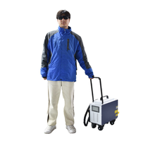 Machine de nettoyage au laser à fibre 200W pour l'élimination de la rouille des métaux, outil de sauvetage pour camions de pompiers