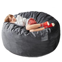Fauteuil pouf moderne simple en mousse haute élasticité - Doux et confortable, housse amovible et lavable pour salon et salle à manger