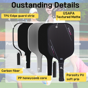 Meilleure vente 16mm en fibre de carbone <span class=keywords><strong>Pickleball</strong></span> Paddle Premium thermoformé avec pour Toray Honeycomb Core High <span class=keywords><strong>Pickleball</strong></span> <span class=keywords><strong>Raquette</strong></span> - Product Image 4