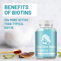 Gummies de collagène pour cheveux, peau et ongles, 60 pièces, vitamines beauté, complément alimentaire, bonbons gélifiés