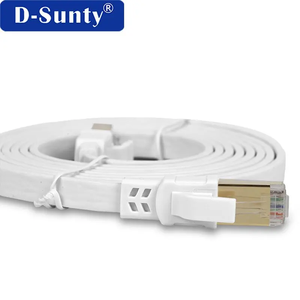 สายแพทช์อีเธอร์เน็ต Cat8 ทองแดงแบบแบน SFTP ความเร็ว 40Gbps 2000MHz แบบบาง ยืดหยุ่น 30AWG ความยาว 3 ม. 5 ม. 10 ม. สำหรับเล่นเกม สำนักงาน บ้าน ติดตั้งบนผนัง - Product Image 3