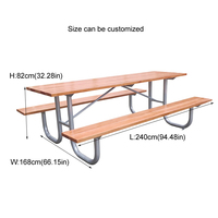 Table de pique-nique en bois au Design moderne, banc, mobilier de jardin, Table à manger extérieure