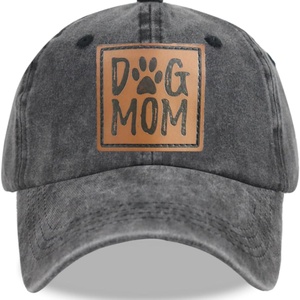 Snapback Customized Unisex <b>Dog</b> Mom Vintage Jeans Adjustable Baseball <b>Cap</b> Cotton Denim Dad Hat Embroidered Ponytail 5-Panel Dot - Product Image 3