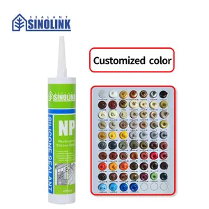 SINOLINK-sellador de silicona para ventanas de aluminio, color blanco, neutro, rtv