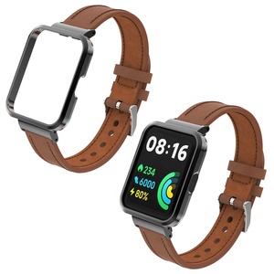 Correas de Reloj de Cuero para Hombre y Mujer, Correas de Cuero de Becerro para <span class=keywords><strong>Xiaomi</strong></span> Mi Redmi <span class=keywords><strong>Watch</strong></span> 2 <span class=keywords><strong>Lite</strong></span> - Product Image 1