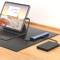 Adaptor HUB USB 3.2 5-in-1 100W Pengisian Cepat Aluminium USB-C 5-Port 10Gbps Gen 2+PD untuk Laptop Docking Station Tersedia