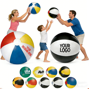 Pelota de Playa de Colores Arcoíris Personalizada con Logotipo, Varios Tamaños, PVC Inflable, Juguete Acuático para Adultos y Niños - Product Image 3