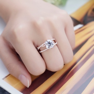 Anillo de Moissanita MS-595 para Mujer, Plata de Ley 925, Corte Redondo, 3 Quilates, DEF - Product Image 6