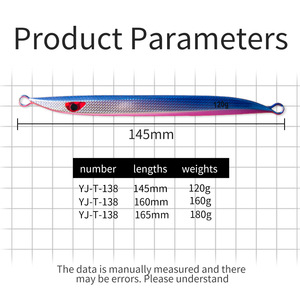 Señuelo de Pesca YJ-T-138 de 145 mm y 120 g para Pesca en Aguas Profundas, Señuelo de Pesca de Fondo para Peces de Agua Salada - Product Image 1