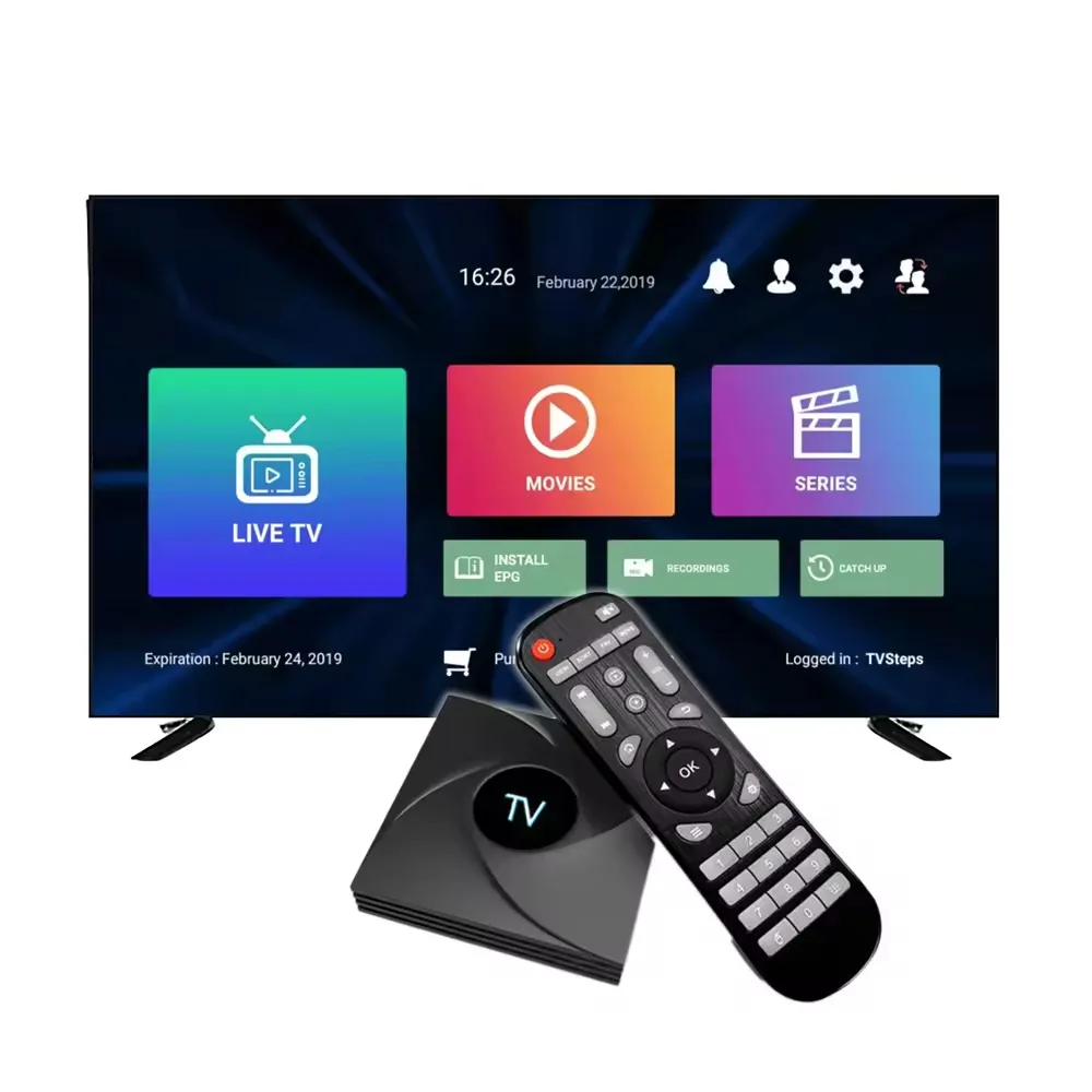 Di alta qualità germania IPTV box di prova gratuita per USA Austria belgio tedesco irlanda Poland M3u List TV android 2 + 8gb Box