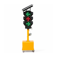 Feux de signalisation routière solaires mobiles à déploiement rapide, 200 mm, 3 voies, pour travaux routiers temporaires
